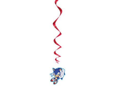 Sonic the Hedgehog Hanging Swirl Decorations, 3ct For Discount