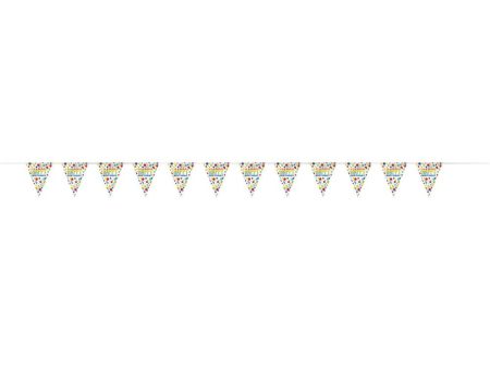 Rainbow Spots Birthday Plastic Flag Banner, 12 ft Sale