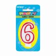 Number 6 Deluxe Birthday Candle Online