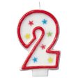 Number 2 Glitter Birthday Candle with Cake Decoration Online