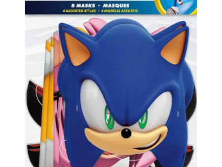 Sonic the Hedgehog Assorted Paper Party Masks, 8ct Supply