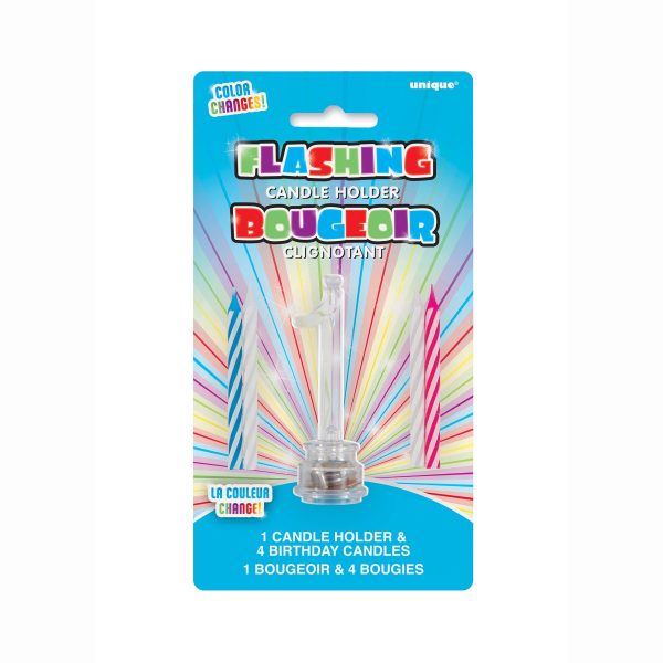 Number 1 Flashing Candle Holder with Birthday Candle Online Hot Sale