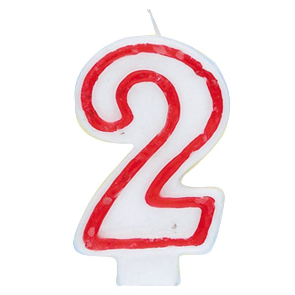 Number 2 Deluxe Birthday Candle Sale