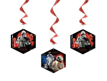 Star Wars Episode VIII Hanging Swirl Decorations, 26 , 3ct Online Hot Sale