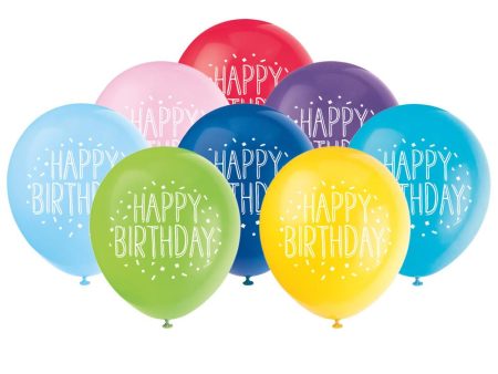 Fun Happy Birthday 12  Latex Balloons, 8ct Online