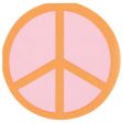 Rainbow Roller Skate Peace Sign Shaped Beverage Napkins, 16ct Discount