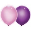 Light Blue, Pink & Purple Assorted Light Up Balloons, 5ct Discount