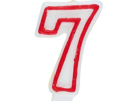 Number 7 Deluxe Birthday Candle For Sale