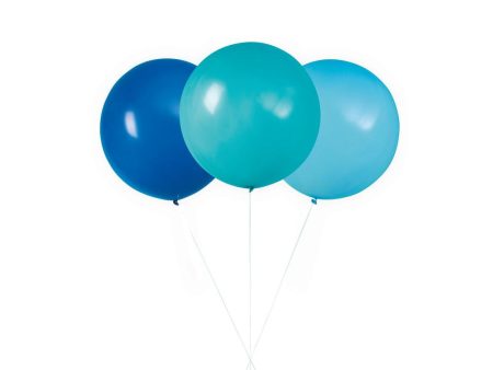 Blue & Teal Giant Latex Balloons 24 , 3ct Online