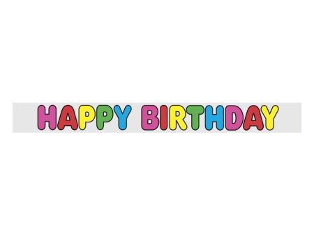 Foil Birthday Banner, 12 ft - Short Package For Discount