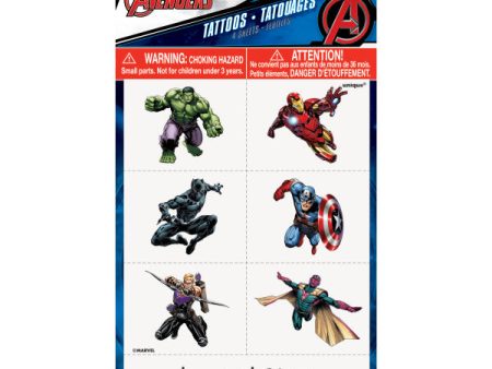 Avengers Color Tattoo Sheets, 4ct For Discount