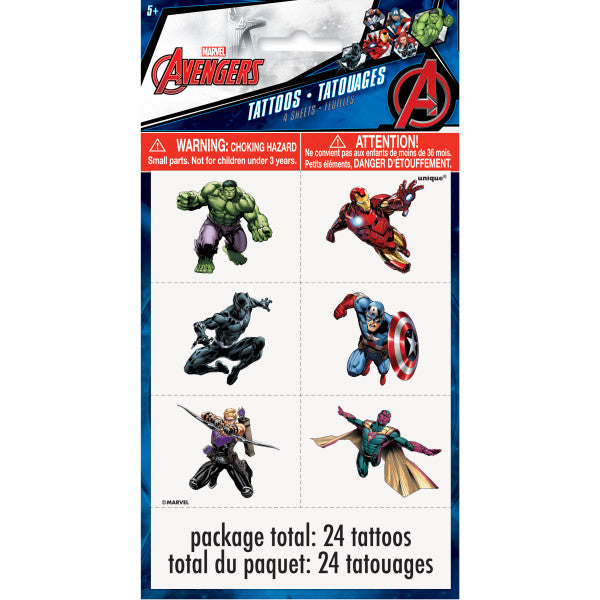 Avengers Color Tattoo Sheets, 4ct For Discount